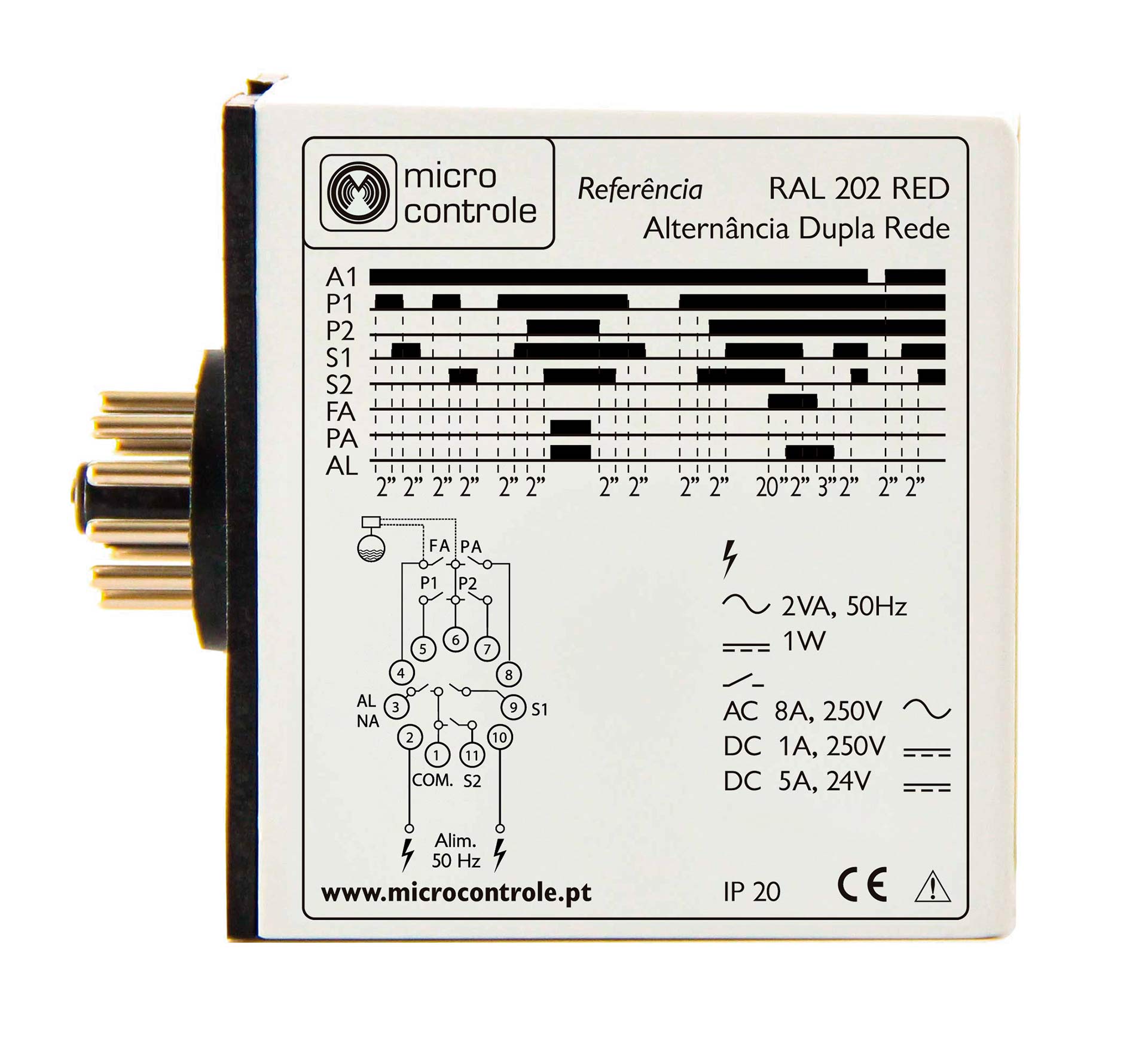 Alternating control relay for two electric pumps RAL 202 RED micro